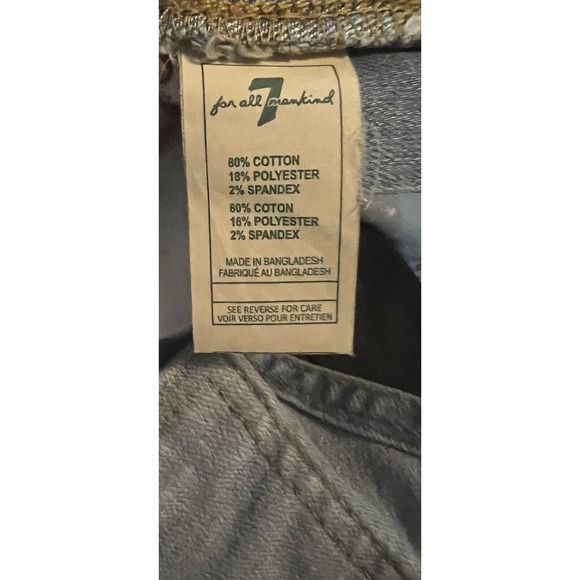 7 For All Mankind Toddler Girls Blue Denim Braid Shortalls Overalls, Size 2T - Picture 7 of 8